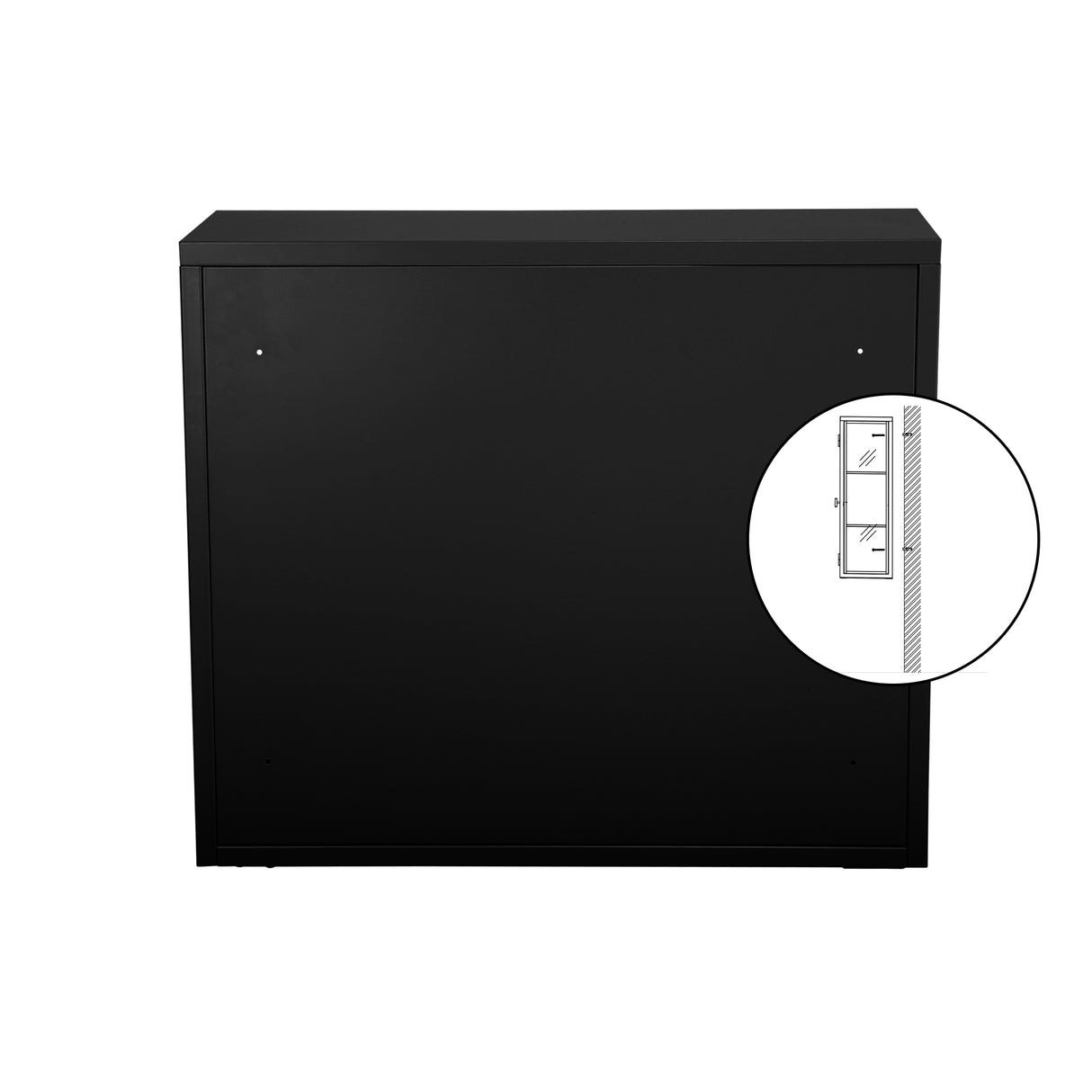 Retro Style Haze Double Glass Door Wall Cabinet With Detachable Shelves for Office Dining Room Living Room