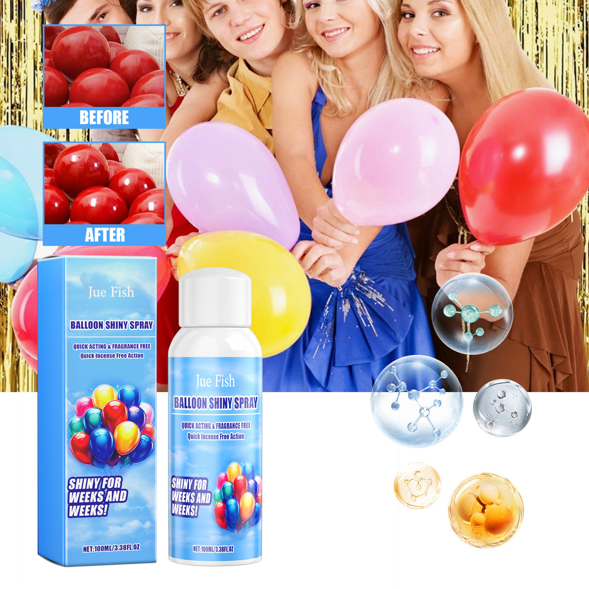 Balloon Shiny Spray, Anti-Oxidation To Maintain The Brightness Of The Balloon Surface Scene Decoration Supplies - V.I.P Digital Presence