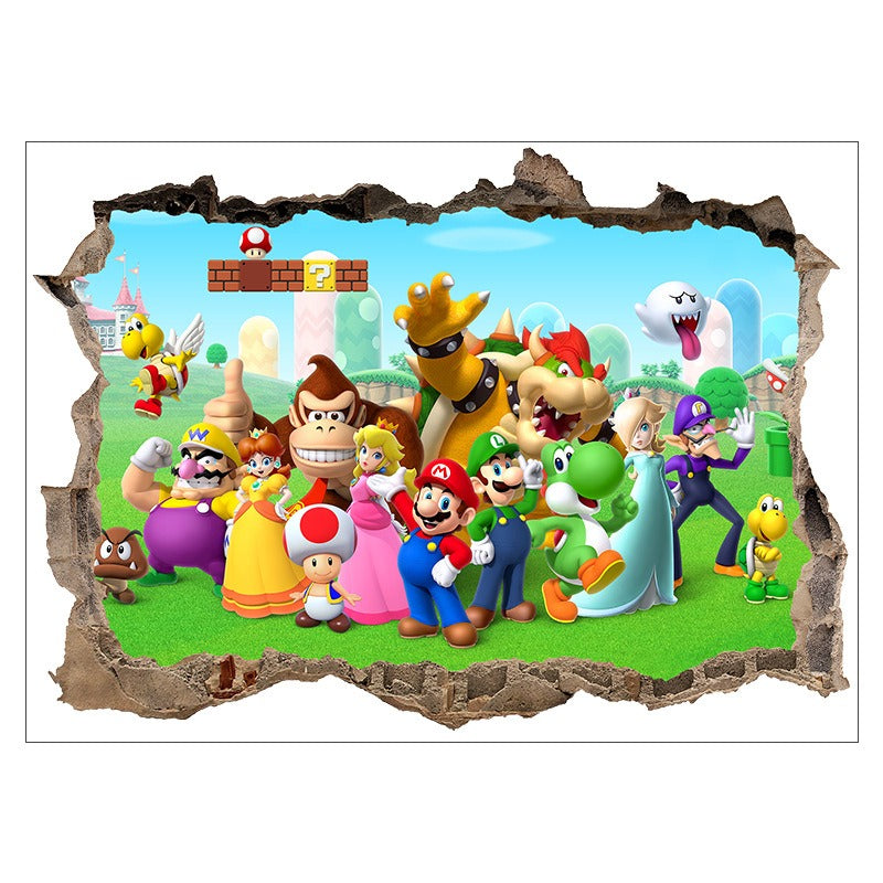 Mario Stickers Super Mario Stickers Children's Room Cartoon Self Adhesive Waterproof Wall Stickers - V.I.P Digital Presence