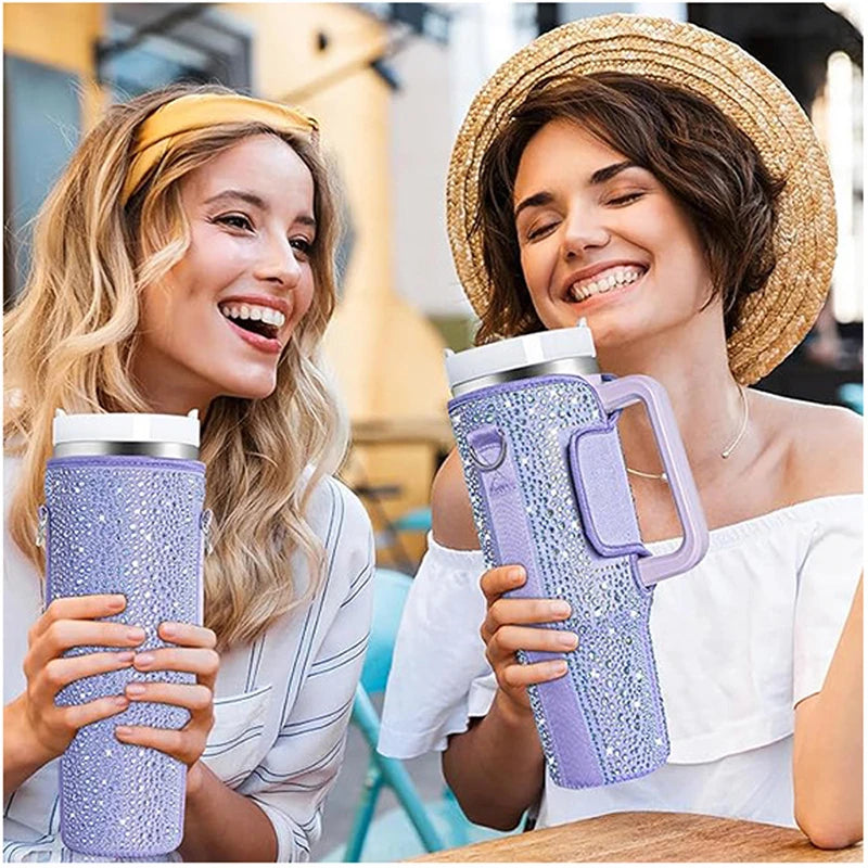Diamond Mug Sleeves For Portable Water Kettle Carrier Holder Bag With Straps Outdoor Drinkware Accessory - V.I.P Digital Presence