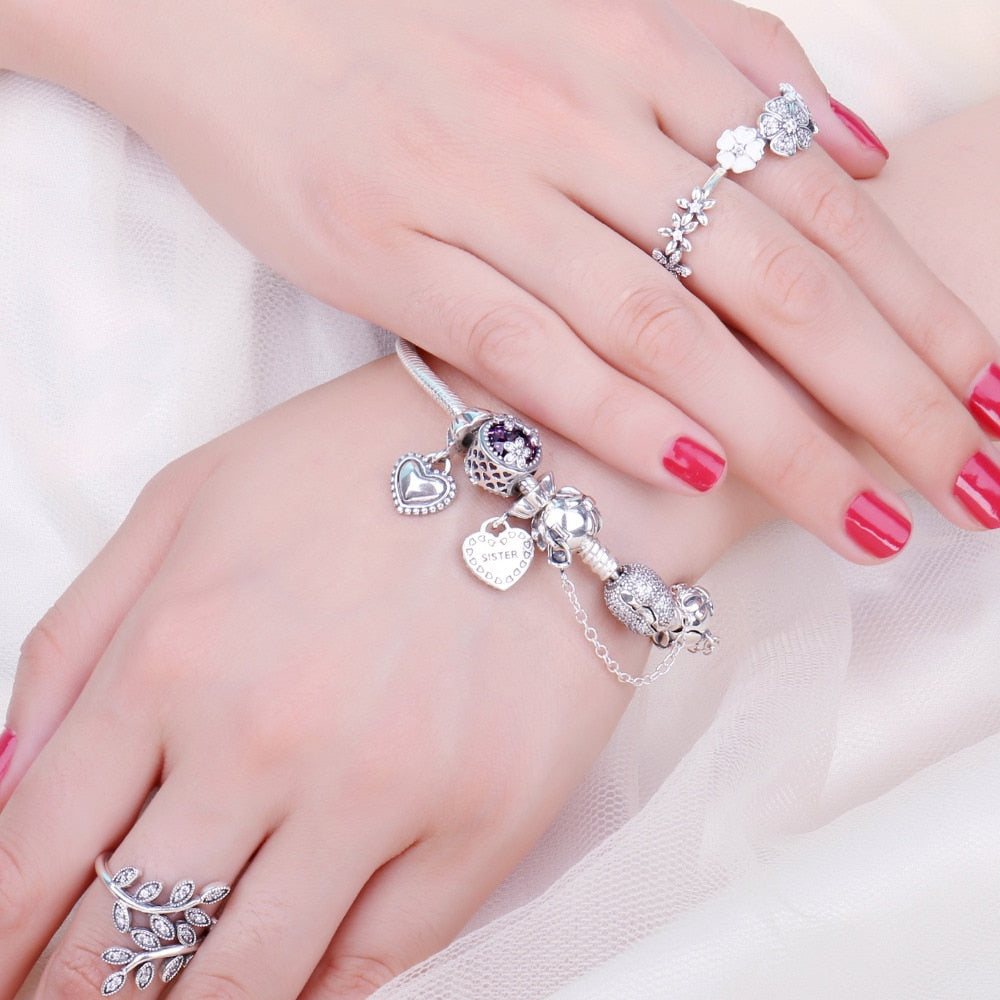 JewelryPalace Authentic 925 Sterling Silver Beads Cubic Zirconia Beads Charms fit Bracelets Bangles Ladies Girls DIY Jewelry - V.I.P Digital Presence