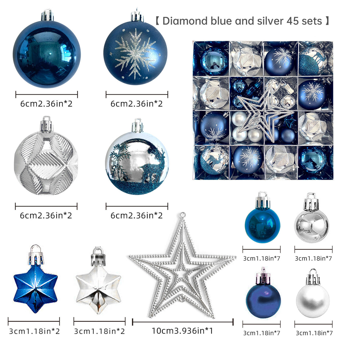 Christmas decoration 6cm electroplated ball plastic ball special-shaped painted Christmas ball gift Christmas tree pendant - V.I.P Digital Presence