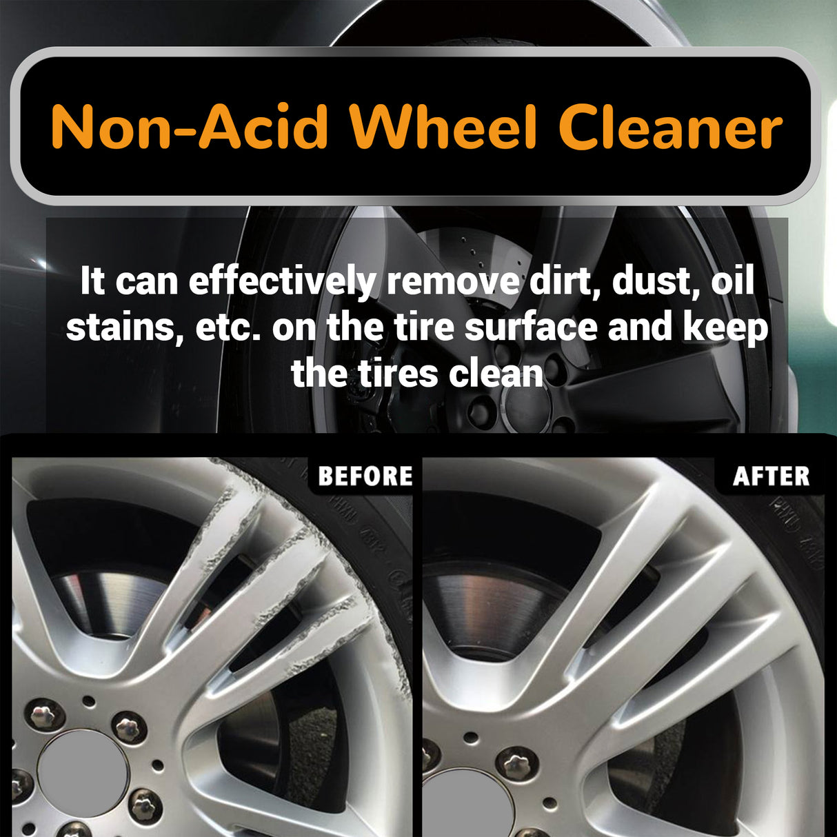 Non-Acid Wheel Cleaner, Wheel Hub Renovation Cleaning And Polishing Maintenance Multi-Functional Cleaning Agent - V.I.P Digital Presence