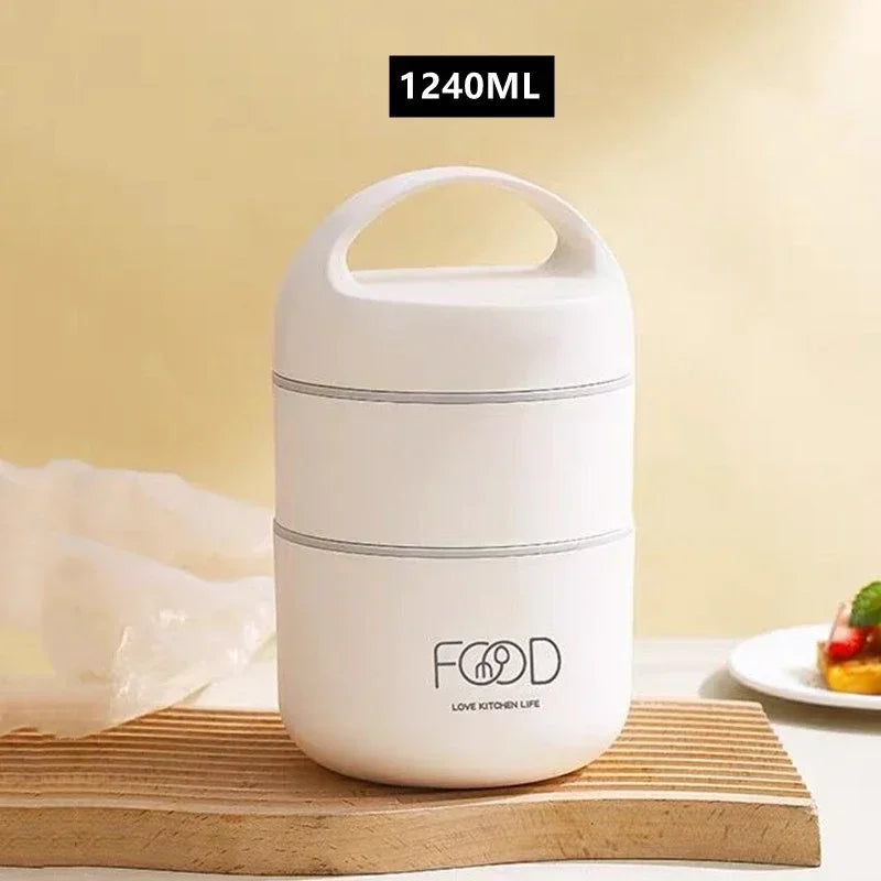 1240ML/1590ML Large Capacity Stainless Steel 304 Lunch Box Leak-Proof Multi layer Thermal Bento Box Adult Student Food Container - V.I.P Digital Presence