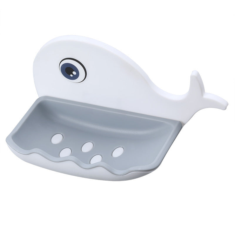 Whale Shape Free Punch Soap Rack Bathroom Drain Soap Box Toilet Soap Rack Wall-Mounted Rack - V.I.P Digital Presence