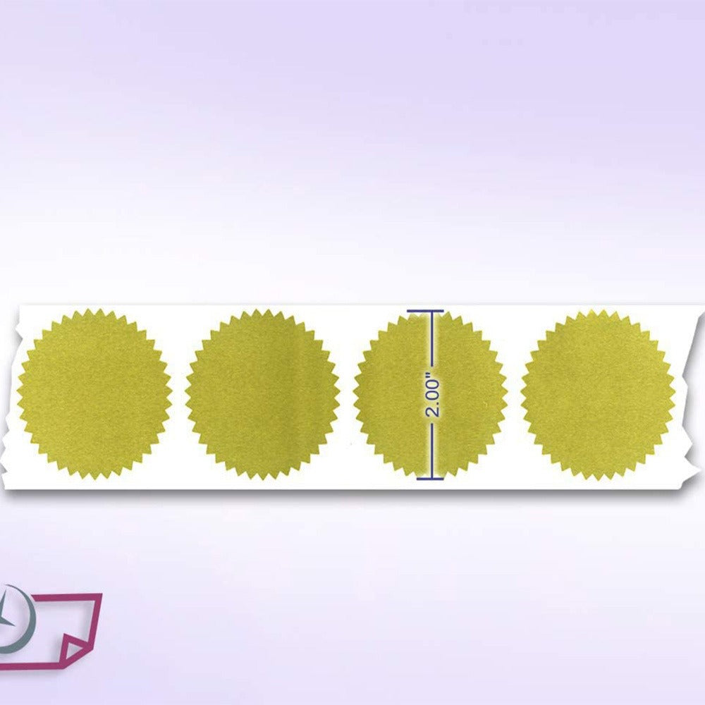 45/50mm blank circular gold silver red/cowhide gear shaped pliers steel seal sticker certificate stamp - V.I.P Digital Presence