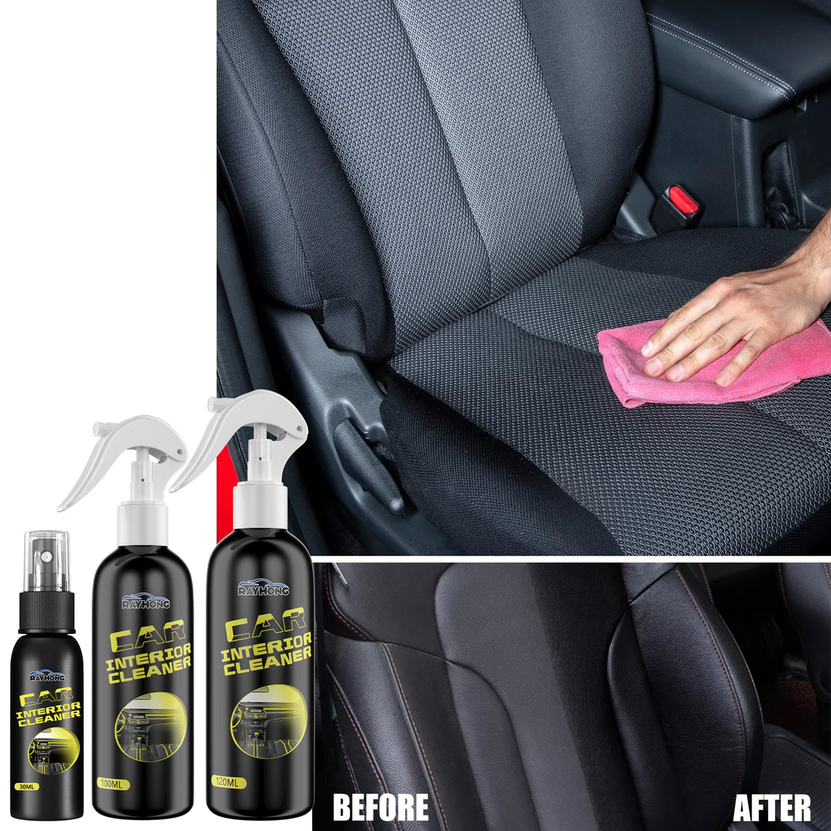 Car Interior Reconditioning Cleaner, Car Leather Cleaning Plastic Instrument Panel Decontamination Maintenance Agent - V.I.P Digital Presence