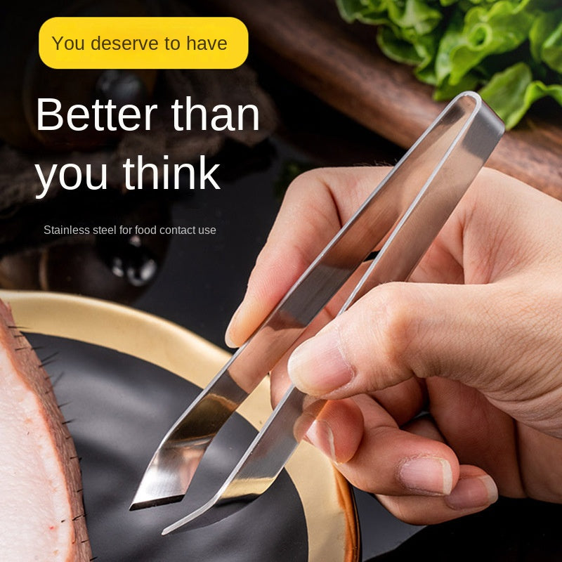 Stainless steel pig hair clip for kitchen chicken hair removal, fish bones and bones removal, tweezers for duck hair and pig hai - V.I.P Digital Presence