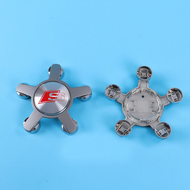 Suitable for Audi five claw wheel hub cover A4L//A5/A6L black five claw car tire center logo cover 135mm - V.I.P Digital Presence