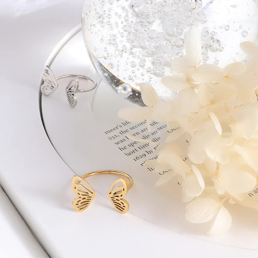 Titanium Steel Butterfly Open Ring - V.I.P Digital Presence