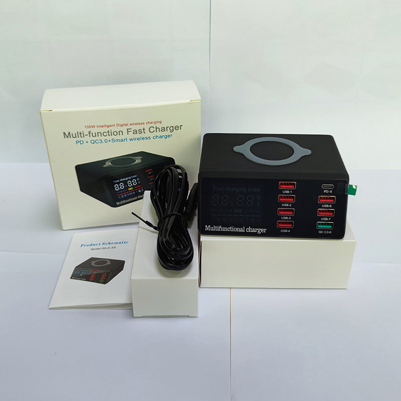 Multi-Function 100W High Power Fast Charging USB Multi-Port Charger QC3.0 Mobile Phone Wireless Charger - V.I.P Digital Presence