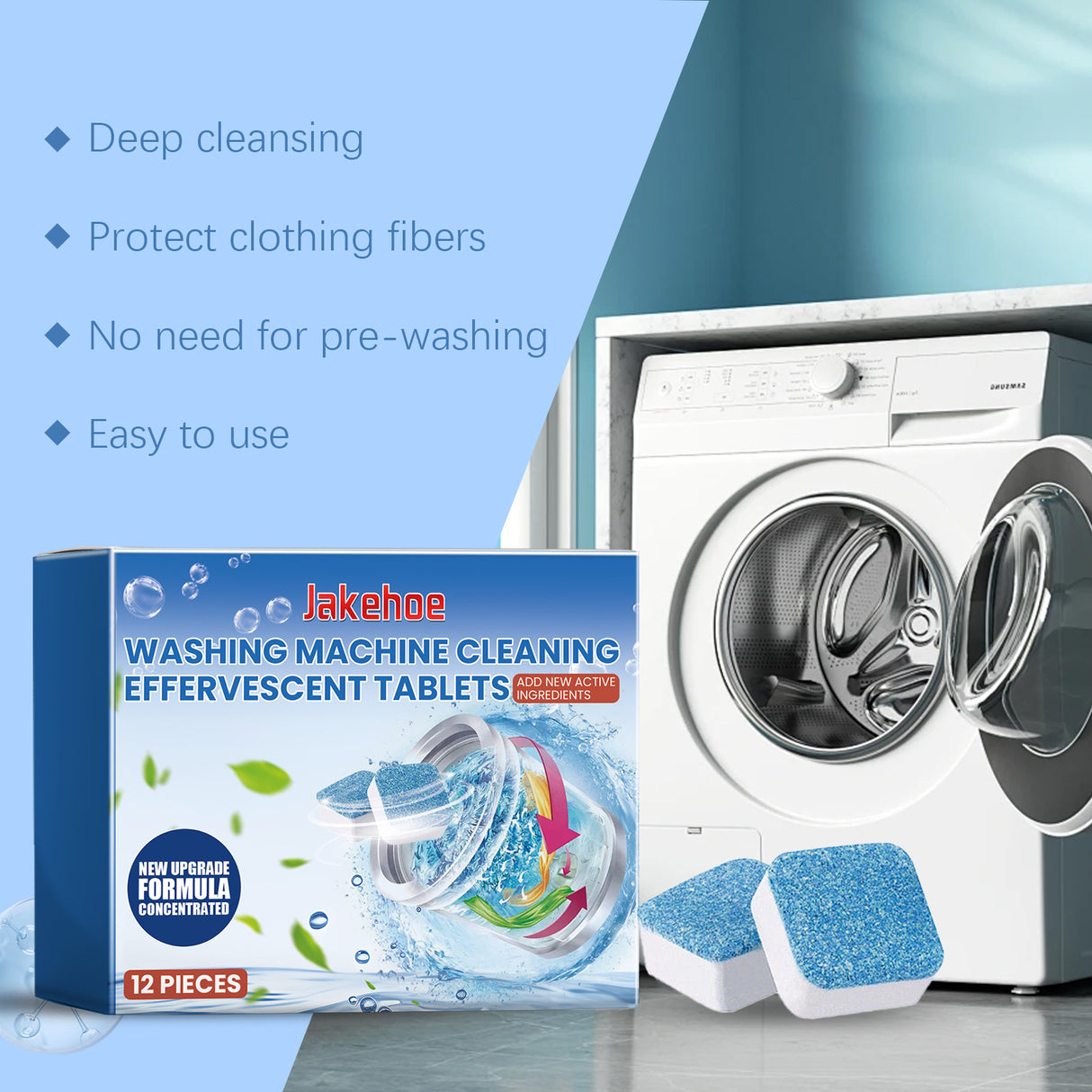 Washing Machine Cleaning Effervescent Sheet Washing Tank Cleaning Dirt, Odor And Fragrance Cleaning Sheet - V.I.P Digital Presence