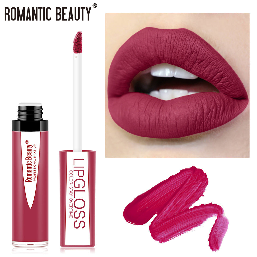 Romantic Beauty Waterproof Non-Stick Lip Glaze Portable Matte Texture Lip Gloss - V.I.P Digital Presence