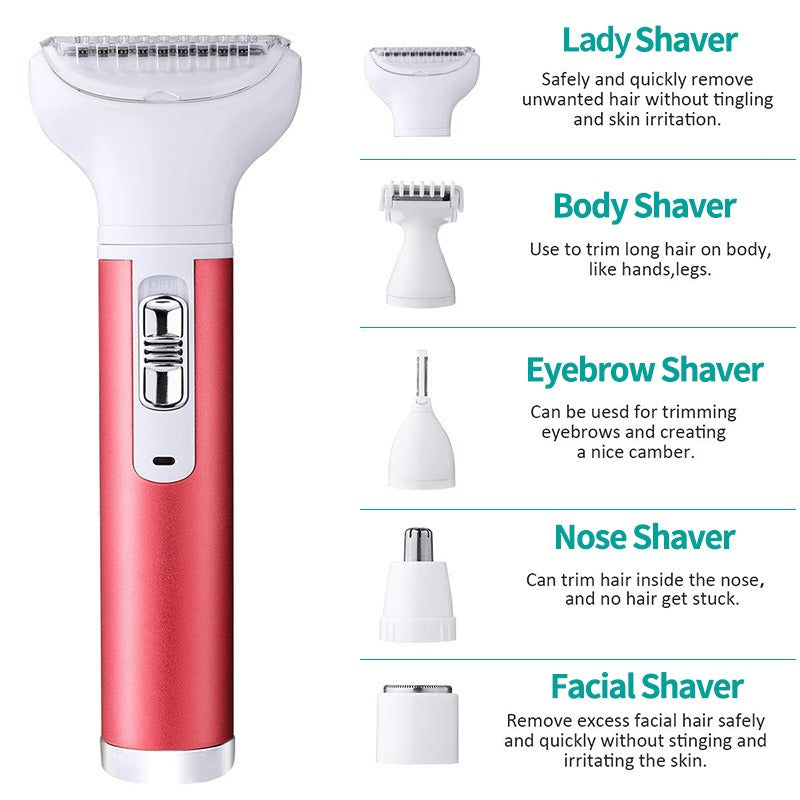 New 5 In 1 Multifunctional Shaver Hair Remover Electric Lipstick Eyebrow Trimmer Hair Scraper For Women - V.I.P Digital Presence