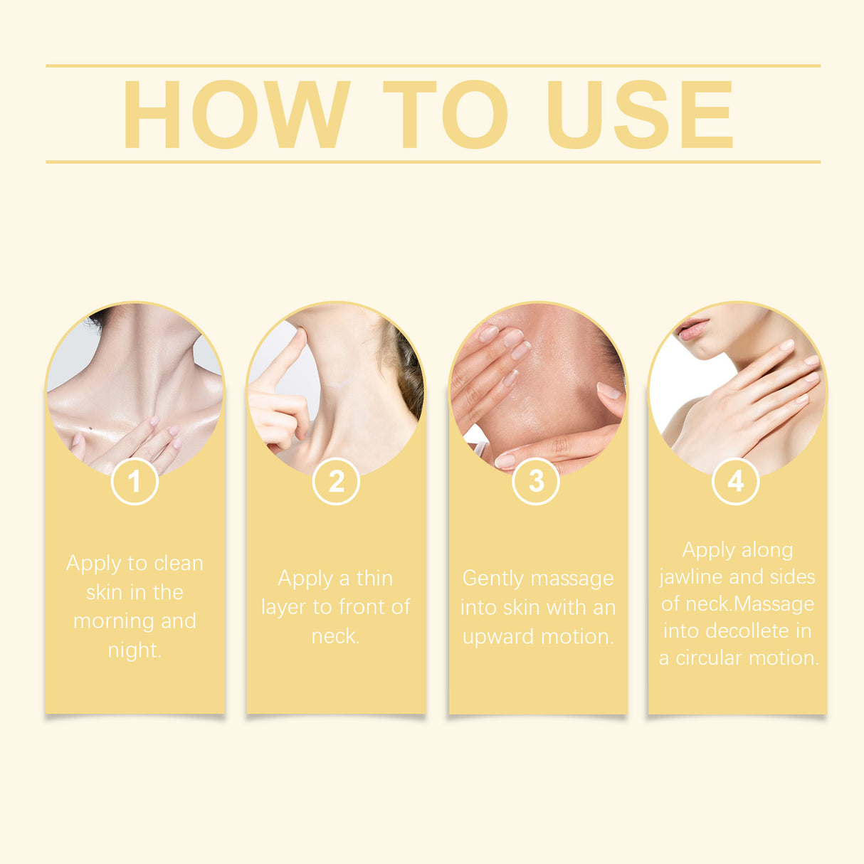 Firming And Whitening Neck Creme Reduces Neck Lines, Moisturizes And Tender Neck Skin