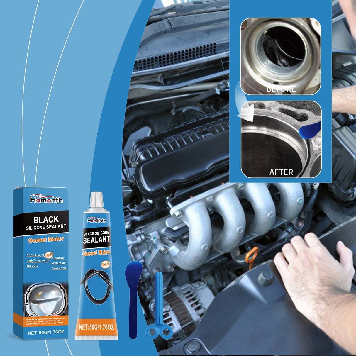 Engine Sealant Automotive Accessories Waterproof Sealant Wear-Resistant Portable Gap Repair Agent - V.I.P Digital Presence