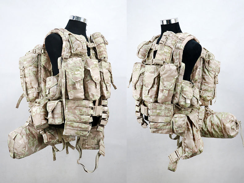 Cold War direct-purchased Russian military-issued 3rd-gen 6sh117 desert KSOR digital camo tactical vest - V.I.P Digital Presence