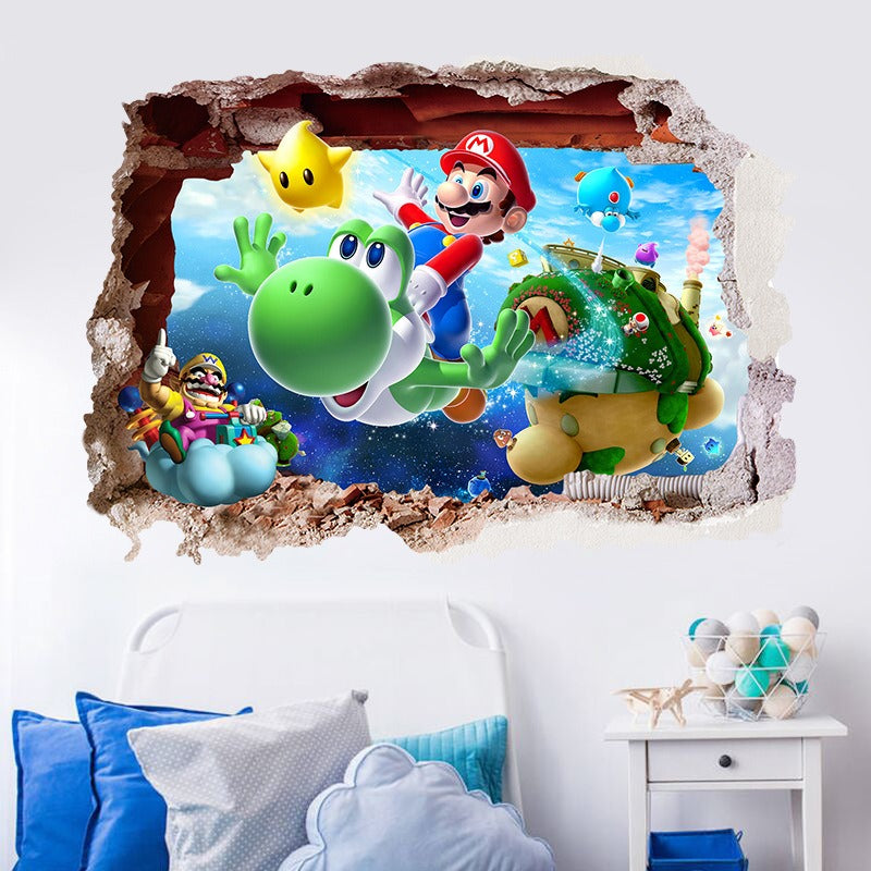 3D Wall Piercing Mary Full Staff Wall Stickers Living Room Bedroom Kindergarten Decoration Background Wall - V.I.P Digital Presence