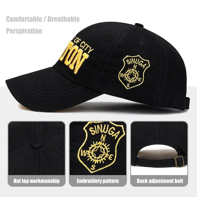 Soft Top Sports Baseball Cap Cotton 3D Embroidery Unisex Snapback Cap Tennis Hat Dad Cap - V.I.P Digital Presence
