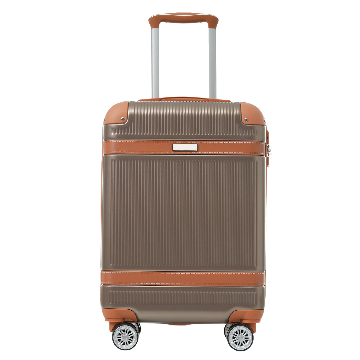 Hardshell Luggage Sets 3 Piece Carry-on Suitcase Double Spinner Wheels with TSA Lock for Men Women, Coppery (20in) - V.I.P Digital Presence