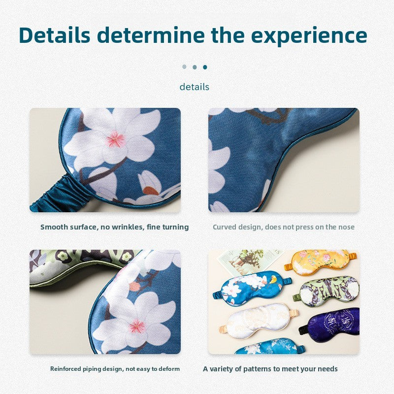 Double-Sided Imitation Silk Eye Mask Satin Silk Eye Protection Blackout Sleep Mulberry Silk Eye Mask Printed Spot Wholesale - V.I.P Digital Presence