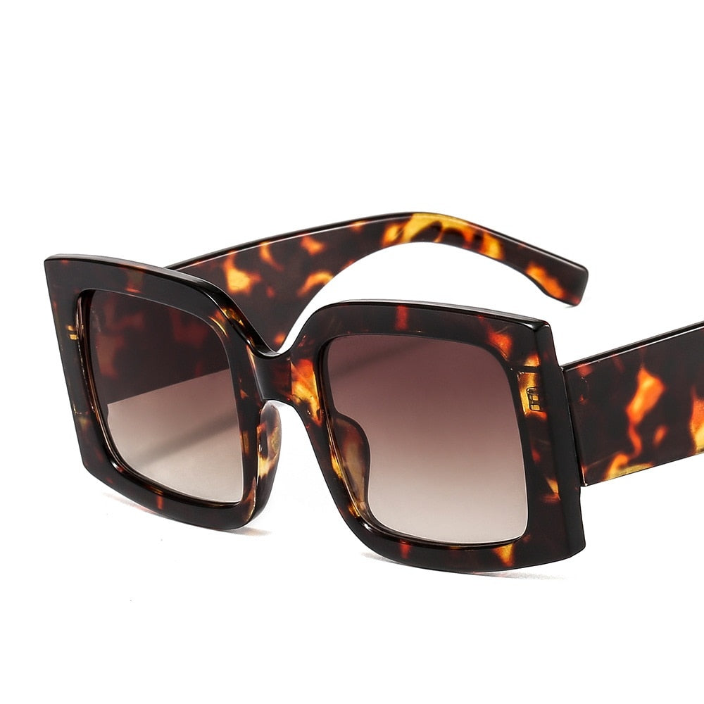 Fashion Big Frame Dazzling Color Men And Women All-Match Personality Sunglasses Ins Style Square Sunglasses