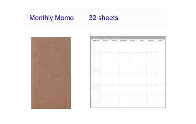 4.3x8.3 Midori Traveler's Notebook Refill 110mmx210mm Blank Dot Grid Paper Graph-paper Ruled 32 sheets - V.I.P Digital Presence