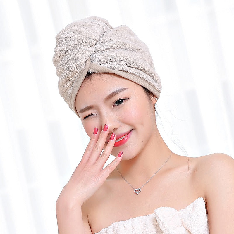 Hair cap, women's absorbent headscarf, long and short hair shower cap, quick drying towel, cute hair wiping, dry hair towel - V.I.P Digital Presence