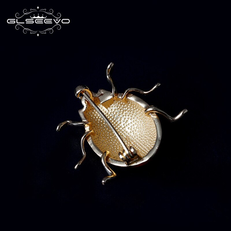 GLSEEVO 925 Sterling Silver Ladybug Brooch For Women Girls Daughter Gifts Cute Insectos Brooches Badge Handmade Jewellery - V.I.P Digital Presence