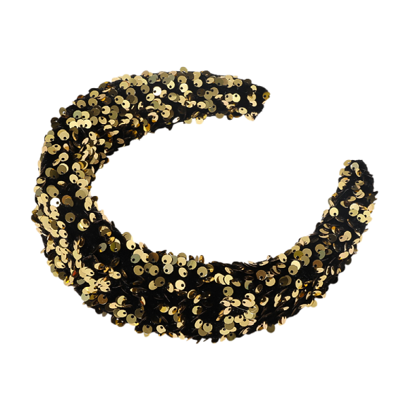 Sequin sponge wide edge headband - V.I.P Digital Presence