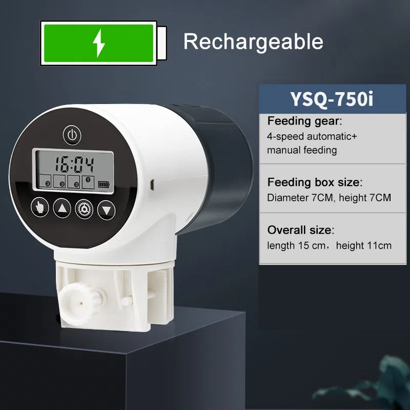 Fish tank feeder intelligent small and large capacity aquarium koi goldfish timed automatic fish feeder - V.I.P Digital Presence