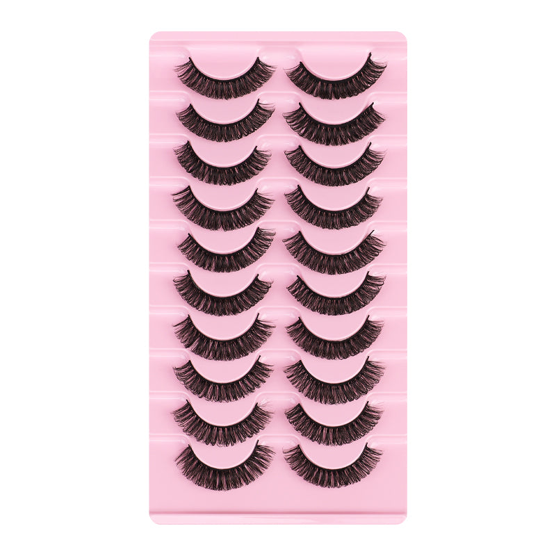 New Russian Volume False Eyelashes DD Curved Thick Eyelashes Ten Pairs Of Chemical Fiber Natural Charm Eyelashes - V.I.P Digital Presence