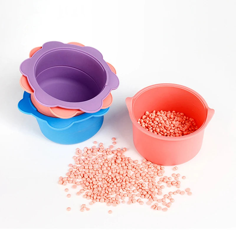 Wax Warmer Heat-resisting Replacement Silicone Bowls Hair Removal Wax With Stirring Stick Non-Stick Pan Hair Removal Tool - V.I.P Digital Presence