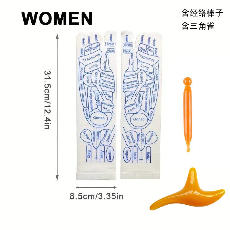 Reflexology Socks Women Foot Massage Meridian Acupoint Reflex Area Acupoint Socks And Foot Acupoint Illustration Socks for Foot - V.I.P Digital Presence