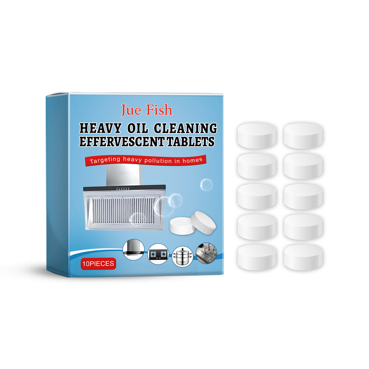 Kitchen Grease Cleaning Tablets, Home Cleaning Kitchen Stove Stains Multi-Functional Oil And Scale Removal - V.I.P Digital Presence