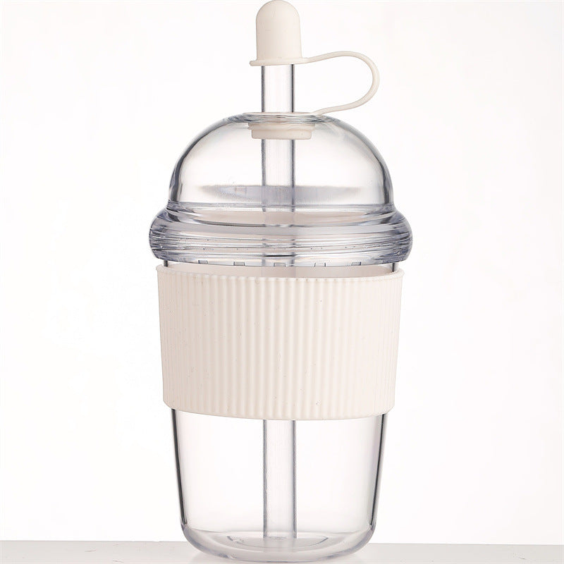 630ML straw cup (with lid/straw) – coffee, milk, tea, water, juice; Ins-style, office-friendly - V.I.P Digital Presence