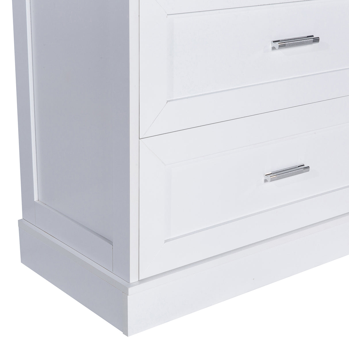 Tall Bathroom Storage Cabinet, Cabinet with Two Doors and Drawers, Adjustable Shelf, MDF Board, White - V.I.P Digital Presence