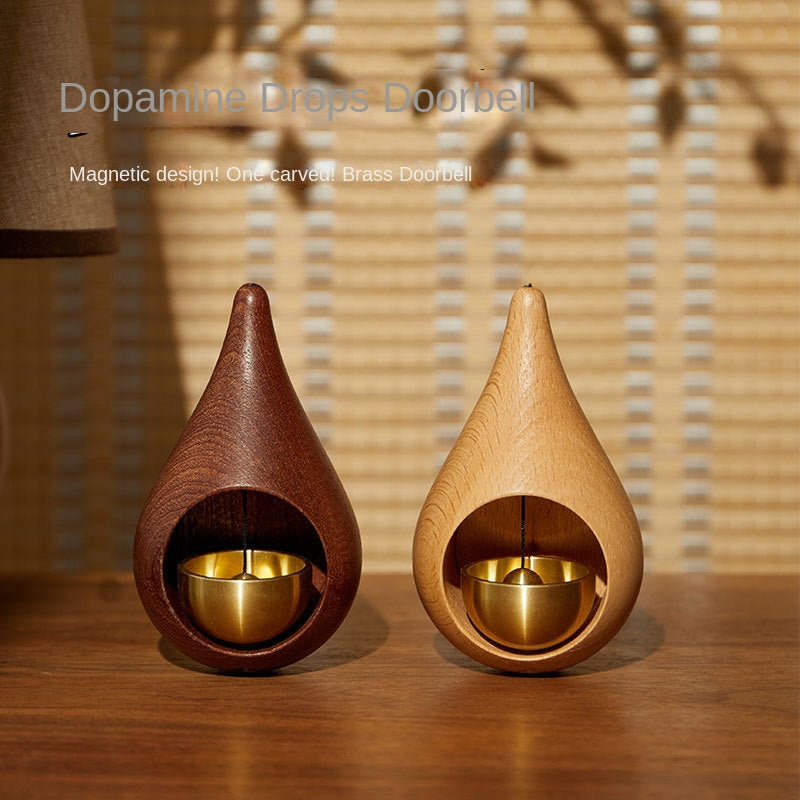 Dopamine Doorbell Water Drop Wind Chime Copper Bell Opening Reminder Hanging Ornament Housewarming Gift Magnetic Bell Fridge Magnet Decor - V.I.P Digital Presence