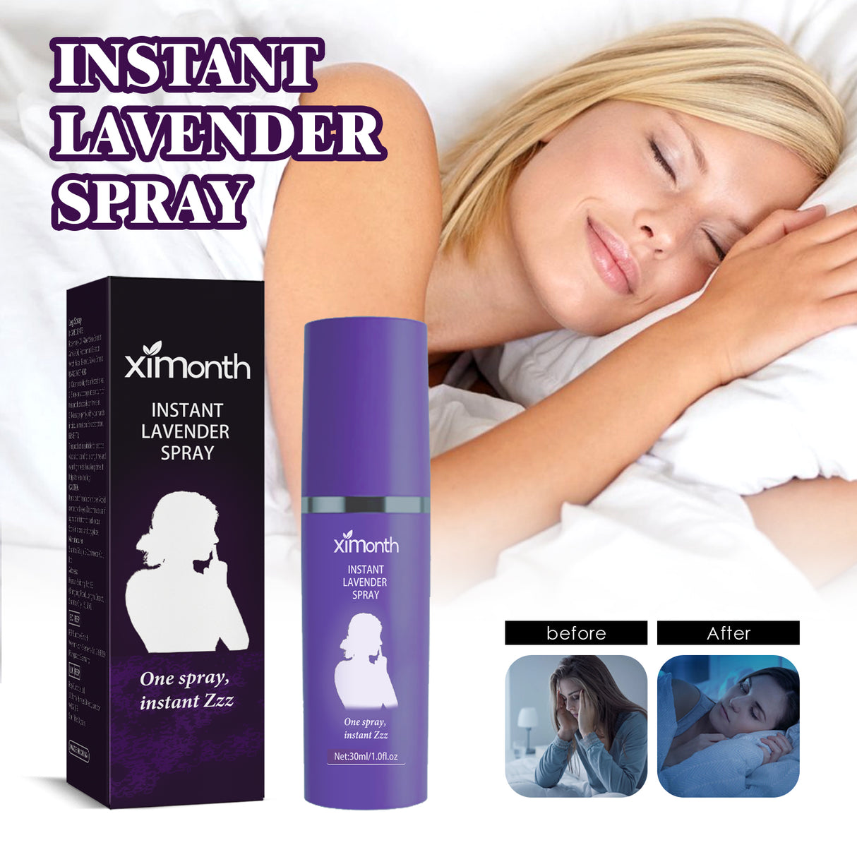 Lavender Sleep Spray, Soothing Body Fatigue Pamper Sleep Relaxing Sleep Spray - V.I.P Digital Presence