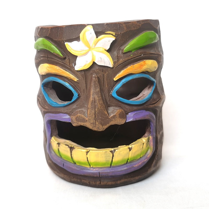 Ghost face tree face ashtray bird feeder candle holder hanging on tree ornament - V.I.P Digital Presence