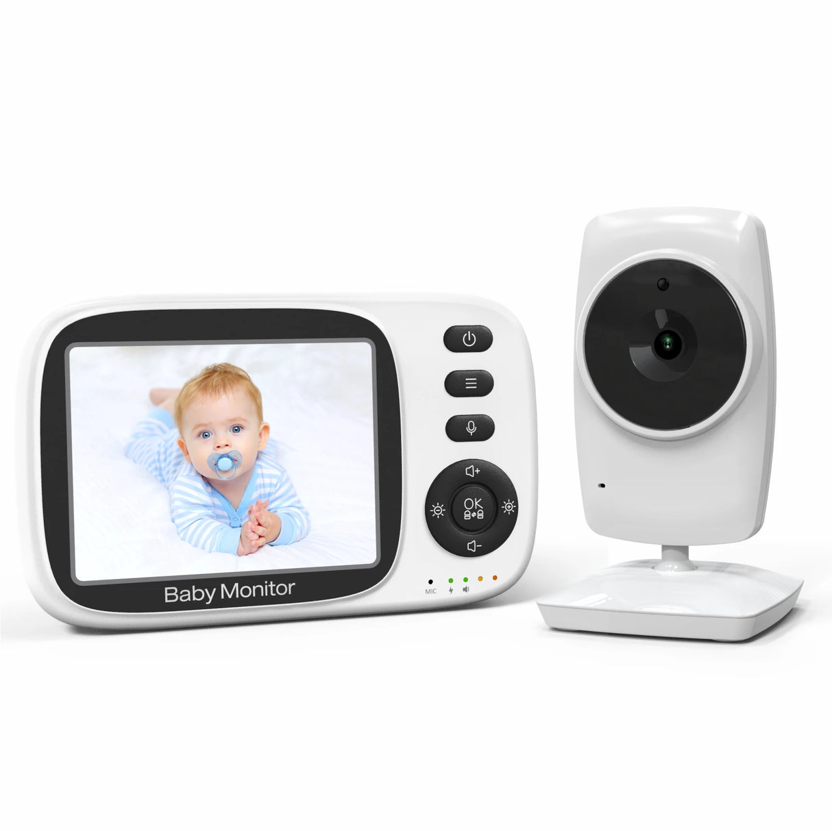 Video Baby Monitor 2.4G Wireless with 3.2 Inches LCD 2 Way Audio Talk Night Vision Surveillance Security Camera Babysitter - V.I.P Digital Presence