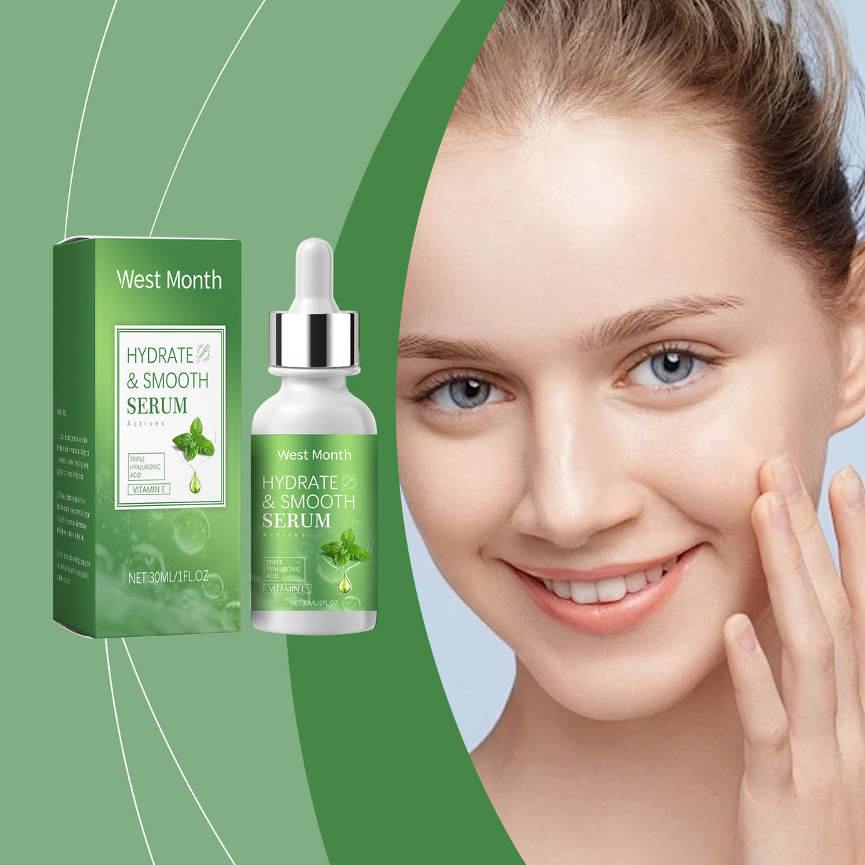 Hydrating Serum With Hyaluronic Acid, Facial Skin Hydrating, Brightening And Firming Serum