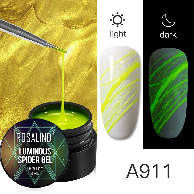 ROSALIND Gel Spider Line For Nails Art Gel Polish UV Colors Painting Gel Nail Polish Spider Gel Lacquer Web Stickers Gel Polish - V.I.P Digital Presence