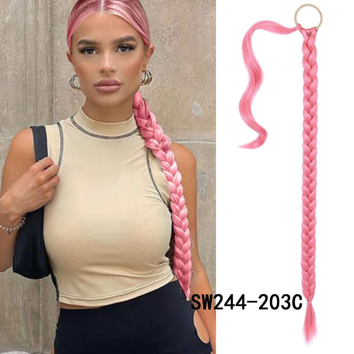 Fake Braid New Fashion Chemical Fiber Wig Female Long Braid Hair Extensions Hair Band Type Hair Extensions Braid Wig Ponytail - V.I.P Digital Presence