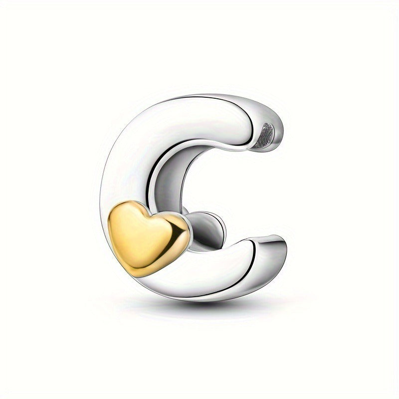 Copper Plated Silver English Letter Pendant Bead Bracelet Necklace Diy - V.I.P Digital Presence