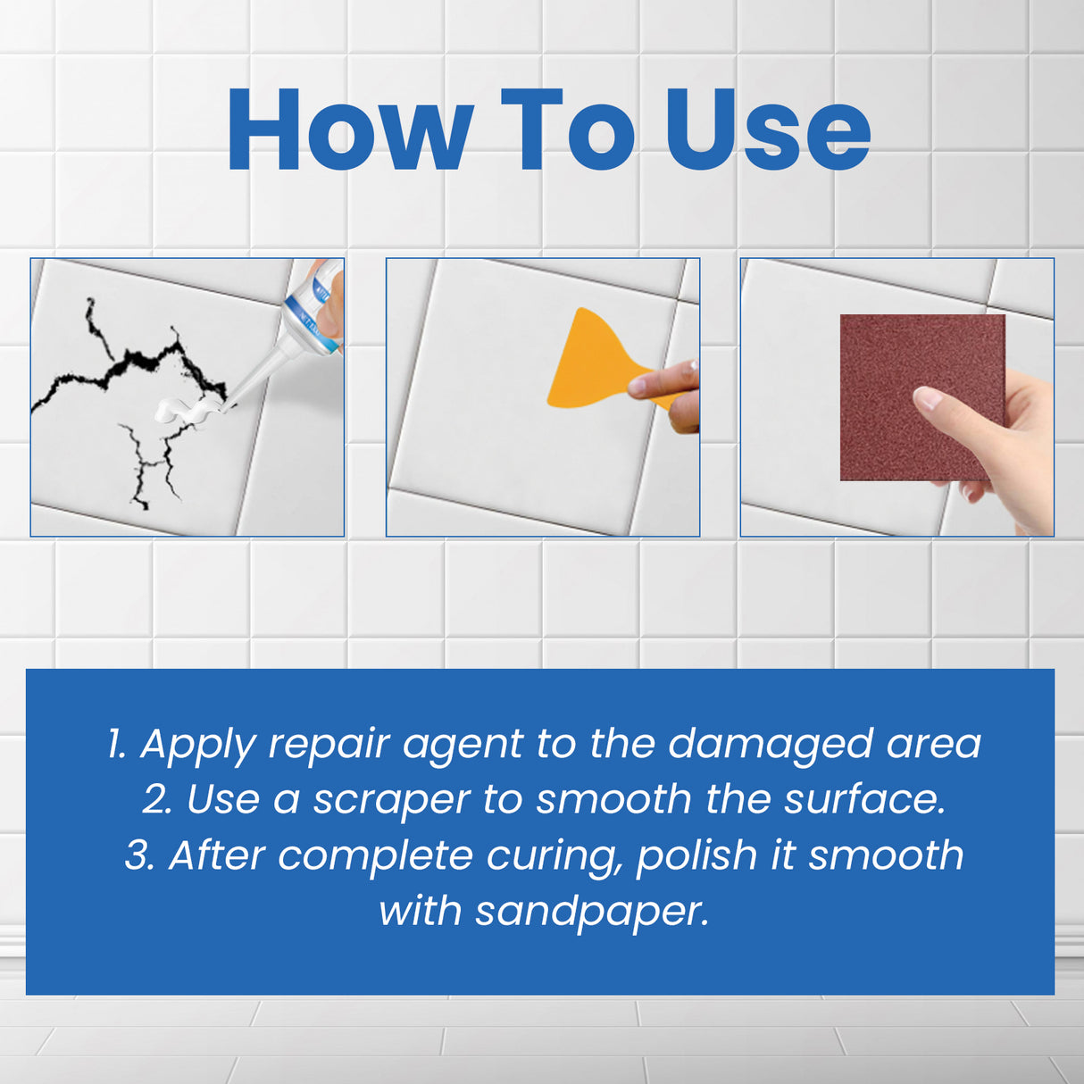 Tile Repair Glue, Bathtub Marble Furniture Floor Tile Toilet Crack Repair Glue Paste - V.I.P Digital Presence