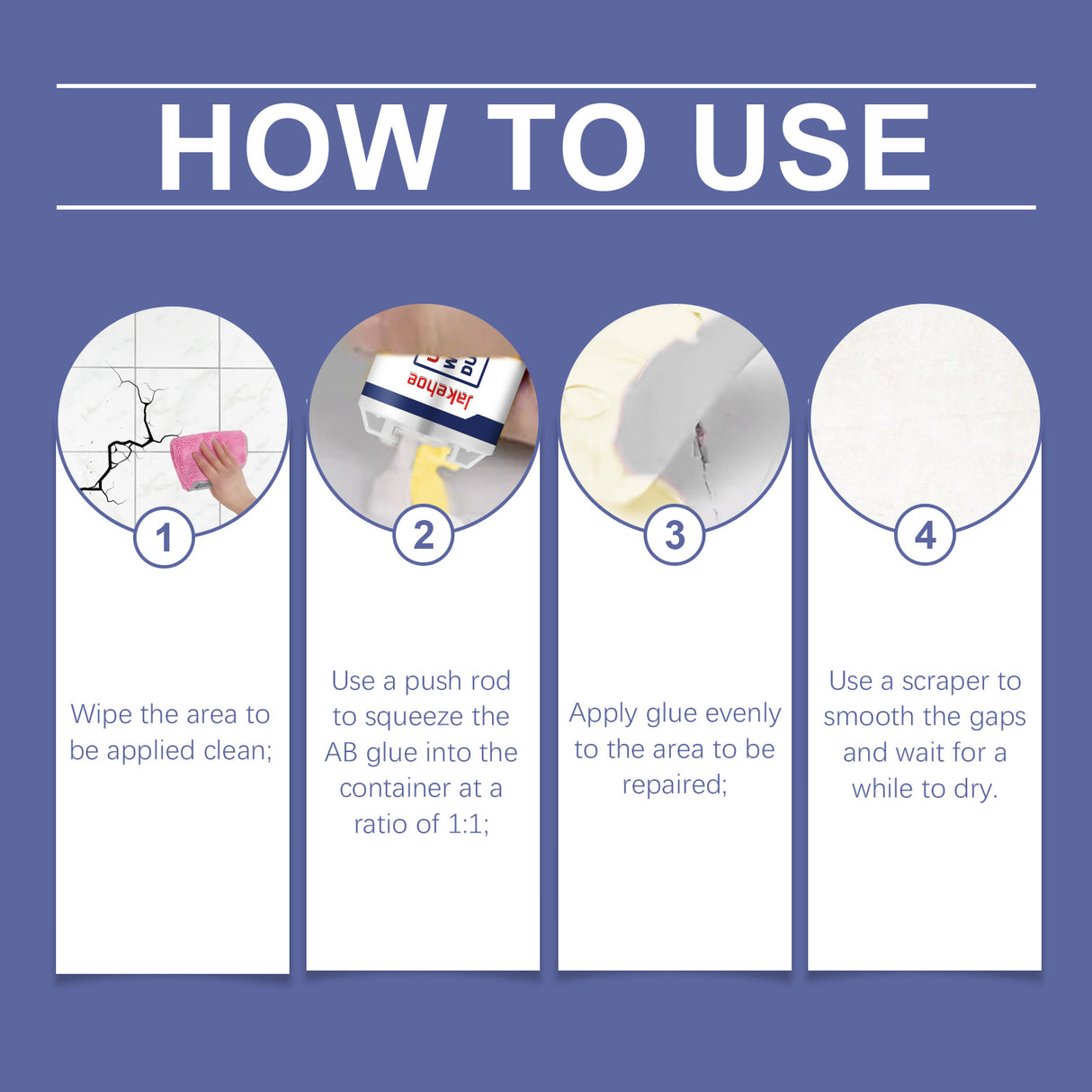 Universal Ab Adhesive, Crack Repair Bonded Tile Bath Scratch Crack Repair Waterproof And Leak Proof Adhesive - V.I.P Digital Presence