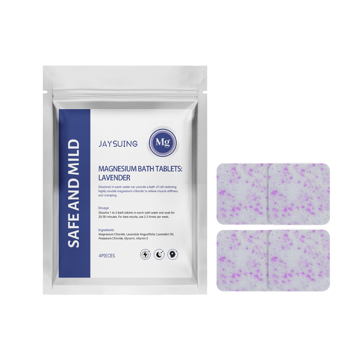 Lavender Essential Oil Magnesium Bath Tablets Moisturize And Cleanse The Body, Refreshing And Lasting