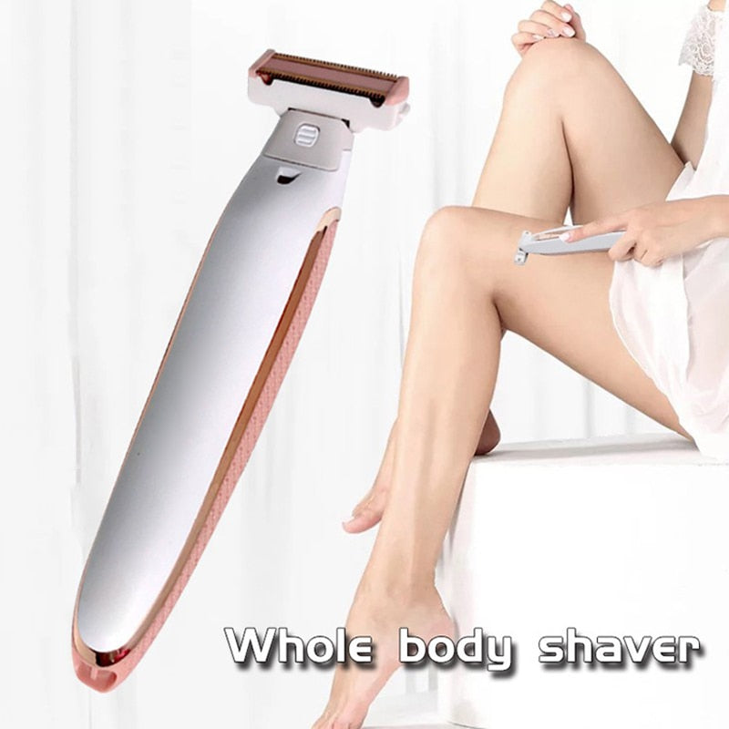 Electric Lady Shaver Razor Flawless Body Hair Shaver Painless Bikini Trimmer USB Rechargeable Fast Hair Shaving Machine - V.I.P Digital Presence