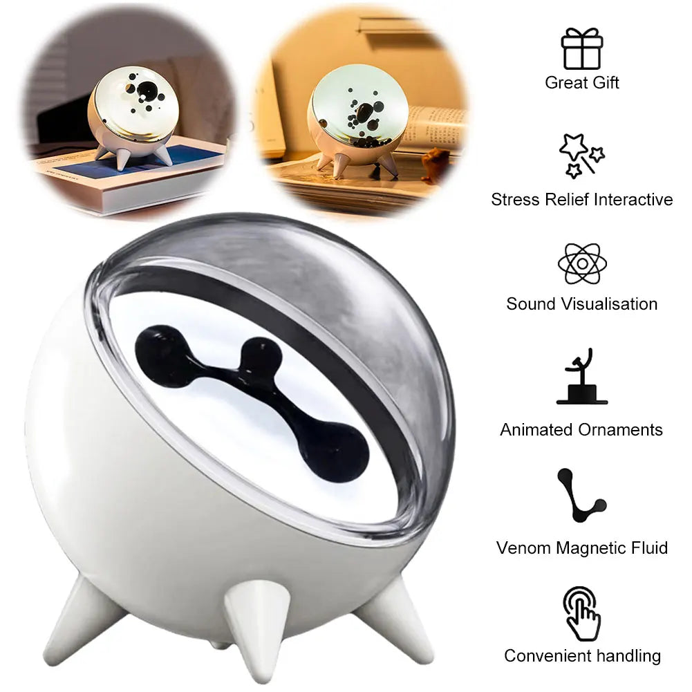 Ferrofluid Music Rhythm Lamp Sound Sensitive Dancing Magnet Liquid Toy Ferrofluid Visual Display Lamp Desktop Speakers Companion - V.I.P Digital Presence